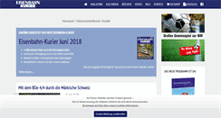 Desktop Screenshot of eisenbahn-kurier.de